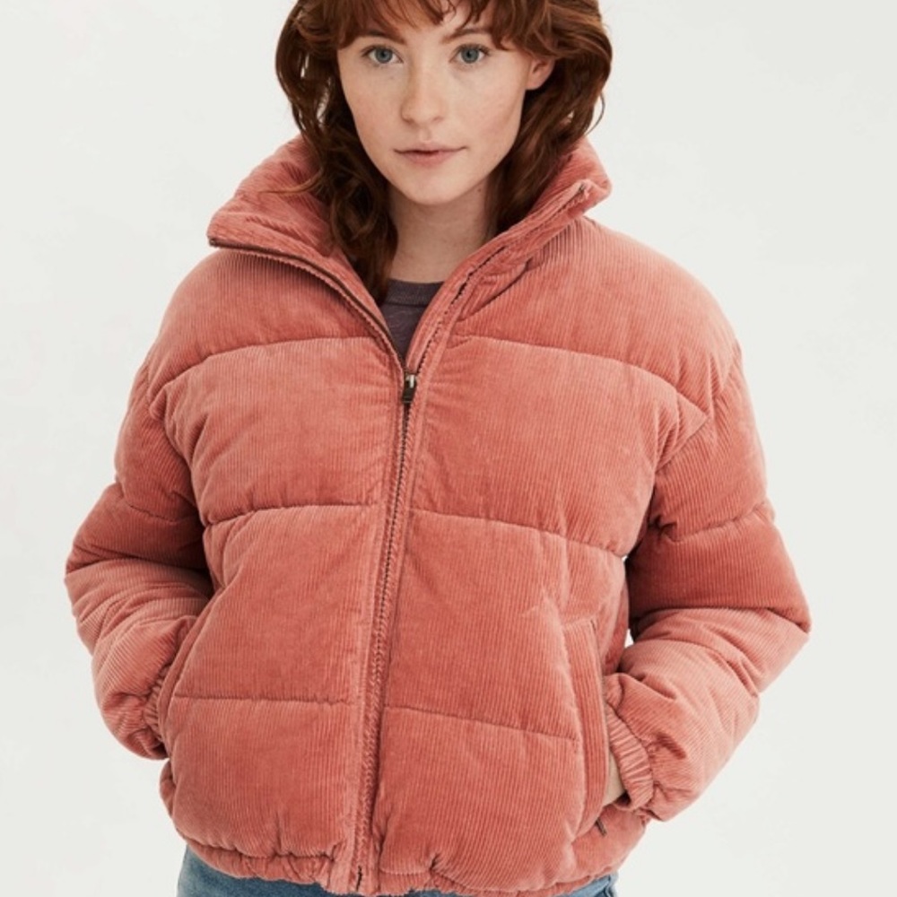 American Eagle Corduroy Puffer Jacket